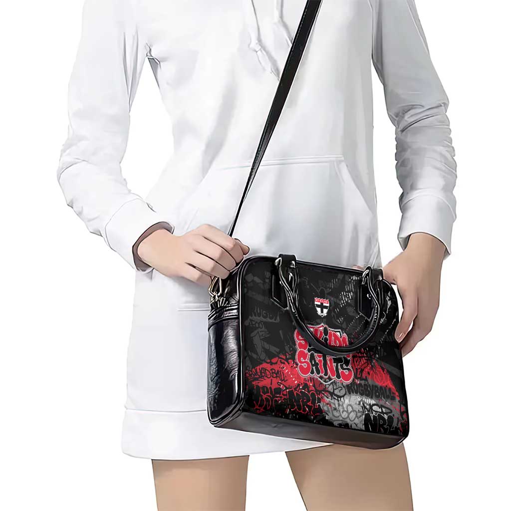 St Kilda Saints Shoulder Handbag Urban Graffiti Street Art - Bold Abstract Spray Paint