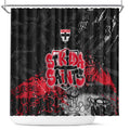 St Kilda Saints Shower Curtain Urban Graffiti Street Art - Bold Abstract Spray Paint