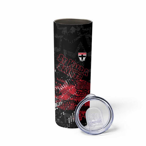 St Kilda Saints Skinny Tumbler Urban Graffiti Street Art - Bold Abstract Spray Paint