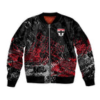 St Kilda Saints Sleeve Zip Bomber Jacket Urban Graffiti Street Art - Bold Abstract Spray Paint