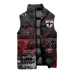 St Kilda Saints Sleeveless Puffer Jacket Urban Graffiti Street Art - Bold Abstract Spray Paint