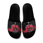 St Kilda Saints Slide Sandals Urban Graffiti Street Art - Bold Abstract Spray Paint