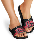 St Kilda Saints Slide Sandals Urban Graffiti Street Art - Bold Abstract Spray Paint