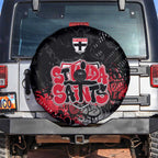 St Kilda Saints Spare Tire Cover Urban Graffiti Street Art - Bold Abstract Spray Paint