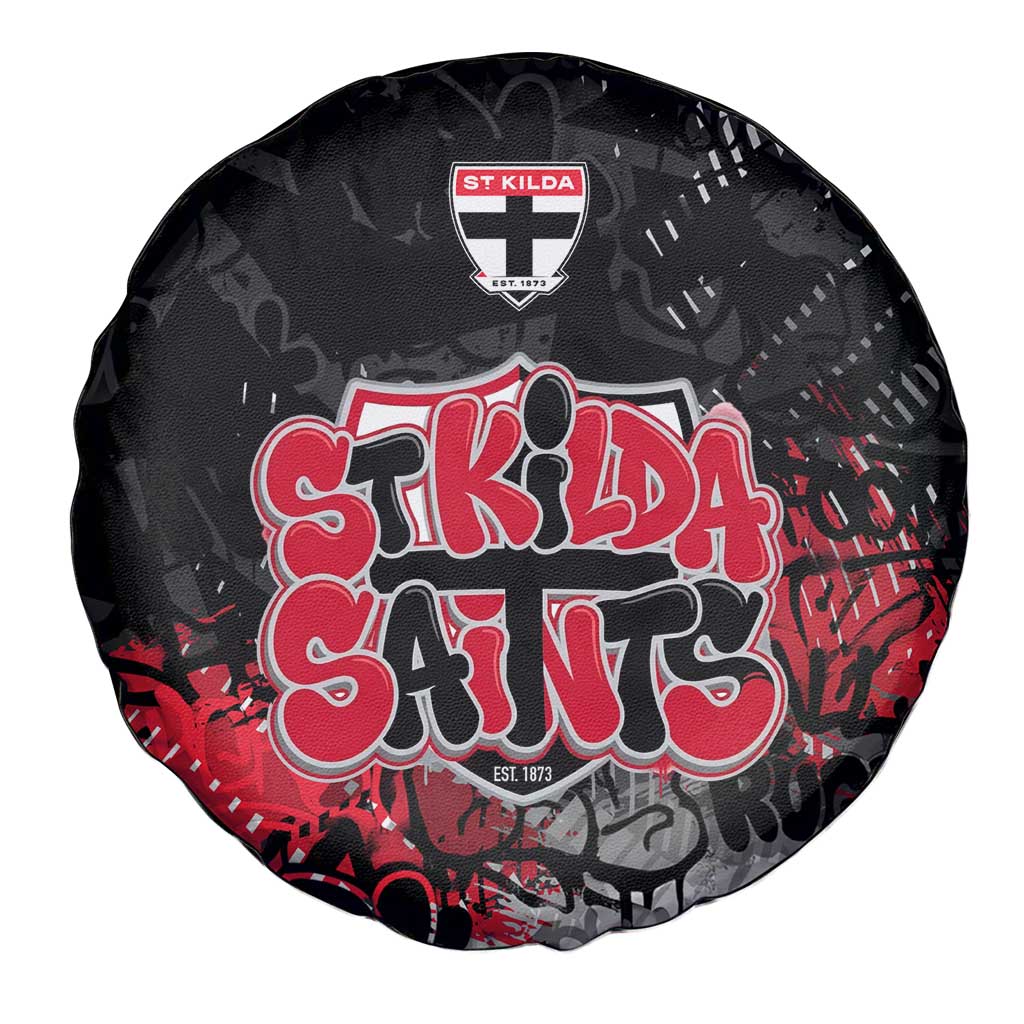 St Kilda Saints Spare Tire Cover Urban Graffiti Street Art - Bold Abstract Spray Paint