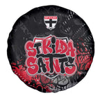 St Kilda Saints Spare Tire Cover Urban Graffiti Street Art - Bold Abstract Spray Paint