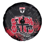 St Kilda Saints Spare Tire Cover Urban Graffiti Street Art - Bold Abstract Spray Paint