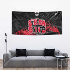 St Kilda Saints Tapestry Urban Graffiti Street Art - Bold Abstract Spray Paint