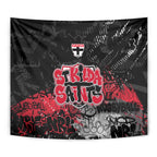 St Kilda Saints Tapestry Urban Graffiti Street Art - Bold Abstract Spray Paint