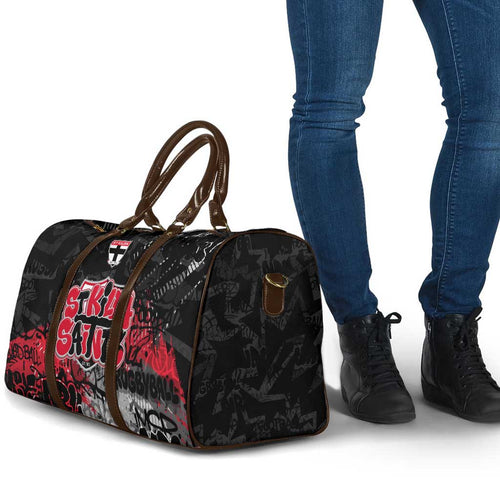 St Kilda Saints Travel Bag Urban Graffiti Street Art - Bold Abstract Spray Paint