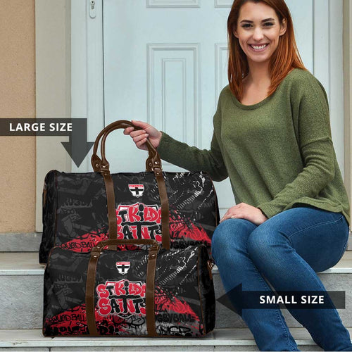 St Kilda Saints Travel Bag Urban Graffiti Street Art - Bold Abstract Spray Paint