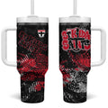 St Kilda Saints Tumbler With Handle Urban Graffiti Street Art - Bold Abstract Spray Paint