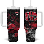 St Kilda Saints Tumbler With Handle Urban Graffiti Street Art - Bold Abstract Spray Paint