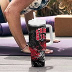 St Kilda Saints Tumbler With Handle Urban Graffiti Street Art - Bold Abstract Spray Paint