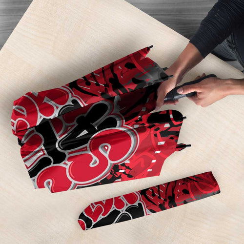 St Kilda Saints Umbrella Urban Graffiti Street Art - Bold Abstract Spray Paint