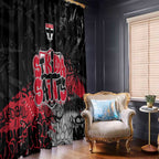 St Kilda Saints Window Curtain Urban Graffiti Street Art - Bold Abstract Spray Paint