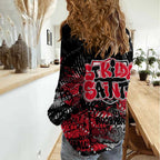 St Kilda Saints Women Casual Shirt Urban Graffiti Street Art - Bold Abstract Spray Paint