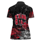 St Kilda Saints Women Polo Shirt Urban Graffiti Street Art - Bold Abstract Spray Paint
