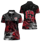 St Kilda Saints Women Polo Shirt Urban Graffiti Street Art - Bold Abstract Spray Paint