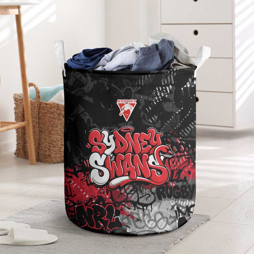 Sydney Swans Laundry Basket Urban Graffiti Street Art - Bold Abstract Spray Paint