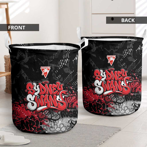 Sydney Swans Laundry Basket Urban Graffiti Street Art - Bold Abstract Spray Paint