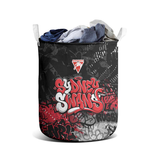 Sydney Swans Laundry Basket Urban Graffiti Street Art - Bold Abstract Spray Paint