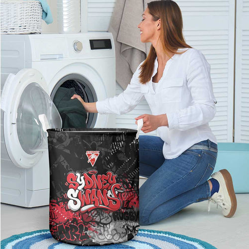 Sydney Swans Laundry Basket Urban Graffiti Street Art - Bold Abstract Spray Paint