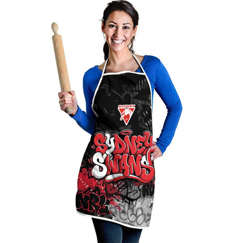 Sydney Swans Apron Urban Graffiti Street Art - Bold Abstract Spray Paint