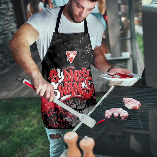 Sydney Swans Apron Urban Graffiti Street Art - Bold Abstract Spray Paint