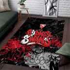 Sydney Swans Area Rug Urban Graffiti Street Art - Bold Abstract Spray Paint