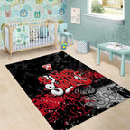 Sydney Swans Area Rug Urban Graffiti Street Art - Bold Abstract Spray Paint