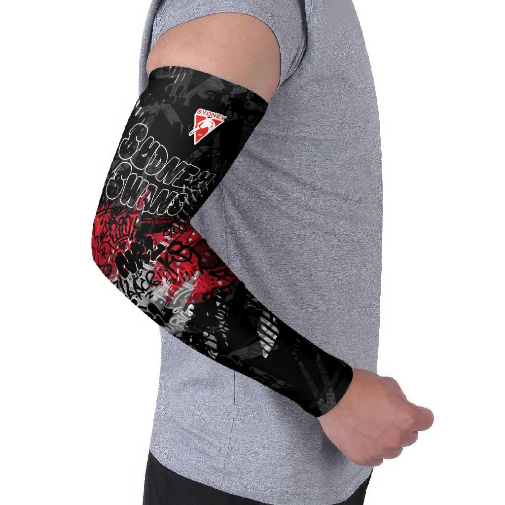 Sydney Swans Arm Sleeves Urban Graffiti Street Art - Bold Abstract Spray Paint