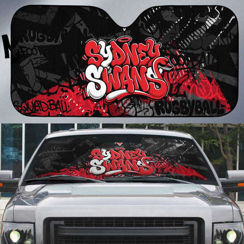 Sydney Swans Auto Sun Shade Urban Graffiti Street Art - Bold Abstract Spray Paint