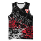 Sydney Swans Basketball Jersey Urban Graffiti Street Art - Bold Abstract Spray Paint