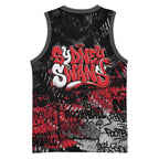 Sydney Swans Basketball Jersey Urban Graffiti Street Art - Bold Abstract Spray Paint