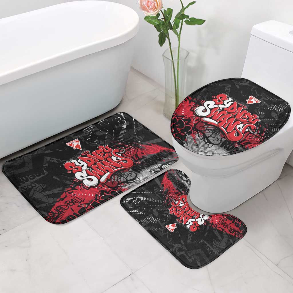 Sydney Swans Bathroom Set Urban Graffiti Street Art - Bold Abstract Spray Paint