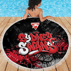Sydney Swans Beach Blanket Urban Graffiti Street Art - Bold Abstract Spray Paint