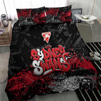 Sydney Swans Bedding Set Urban Graffiti Street Art - Bold Abstract Spray Paint