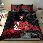 Sydney Swans Bedding Set Urban Graffiti Street Art - Bold Abstract Spray Paint