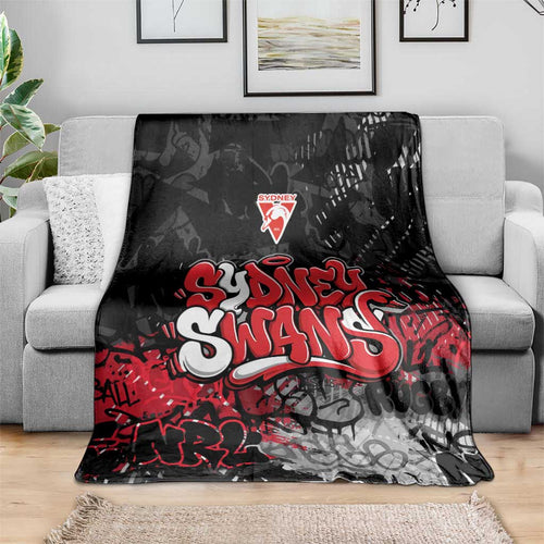 Sydney Swans Blanket Urban Graffiti Street Art - Bold Abstract Spray Paint