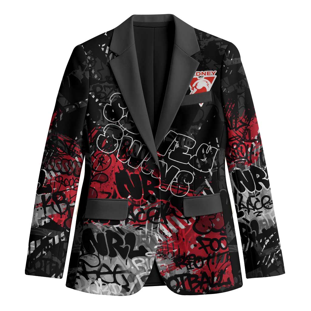 Sydney Swans Blazer Urban Graffiti Street Art - Bold Abstract Spray Paint