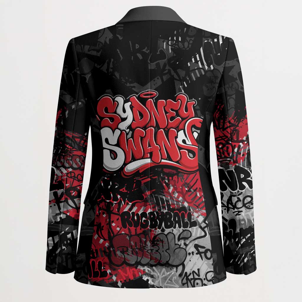 Sydney Swans Blazer Urban Graffiti Street Art - Bold Abstract Spray Paint