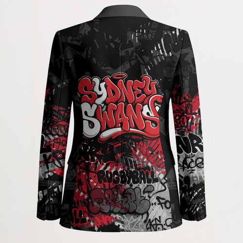 Sydney Swans Blazer Urban Graffiti Street Art - Bold Abstract Spray Paint