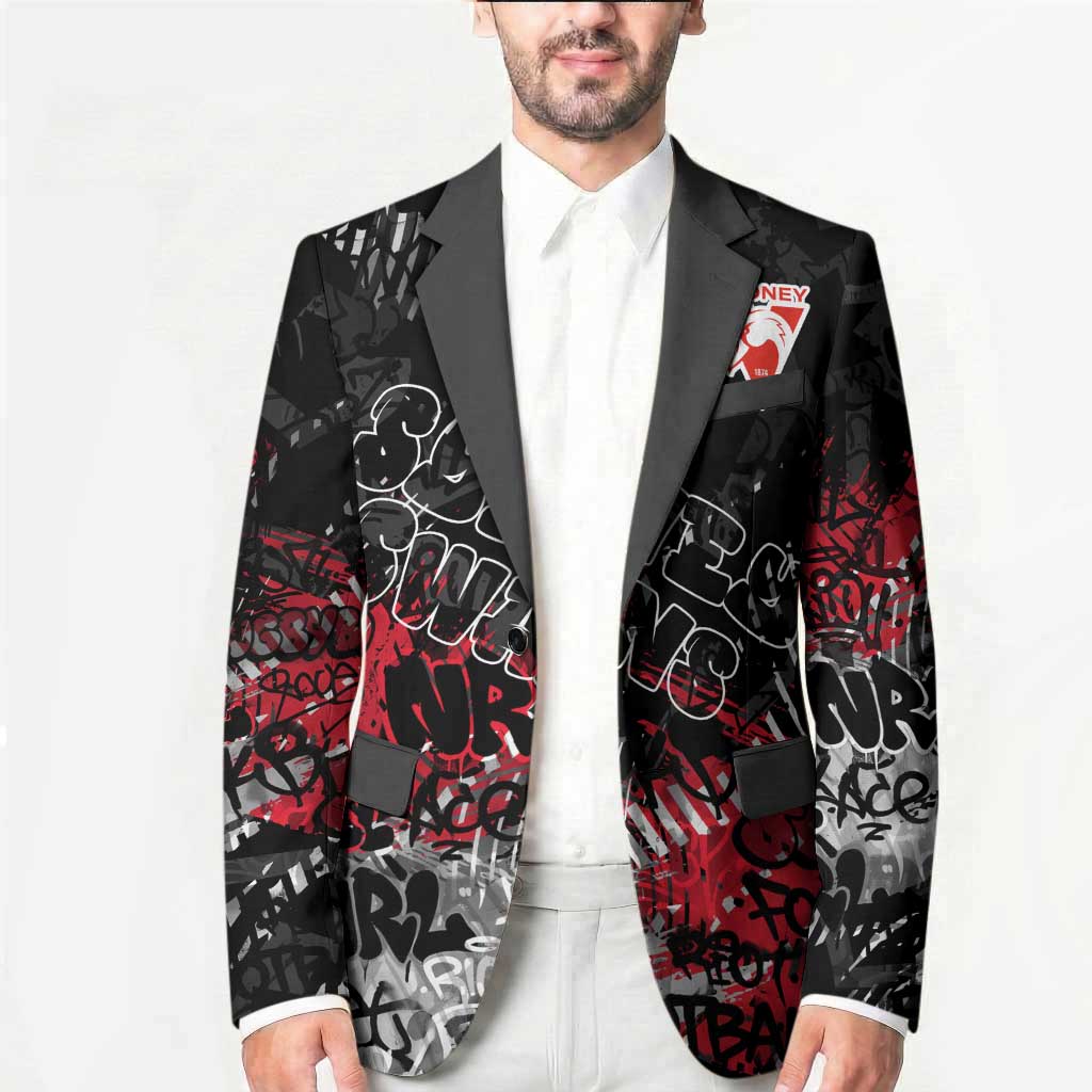 Sydney Swans Blazer Urban Graffiti Street Art - Bold Abstract Spray Paint