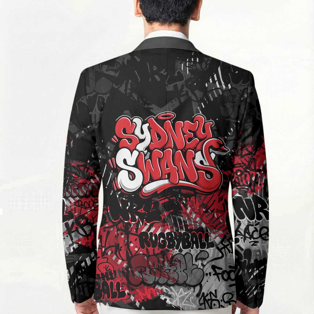 Sydney Swans Blazer Urban Graffiti Street Art - Bold Abstract Spray Paint