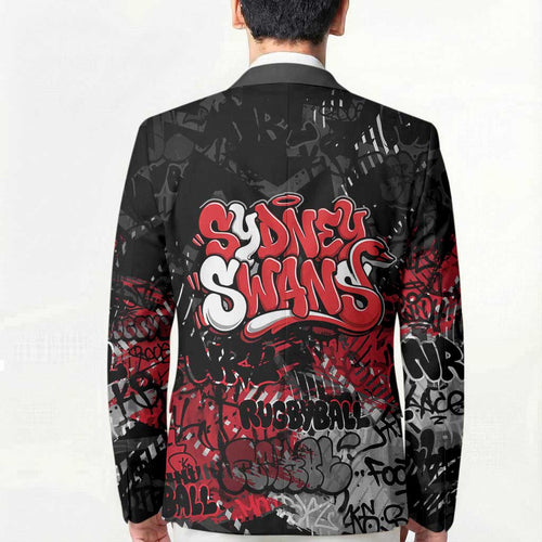 Sydney Swans Blazer Urban Graffiti Street Art - Bold Abstract Spray Paint