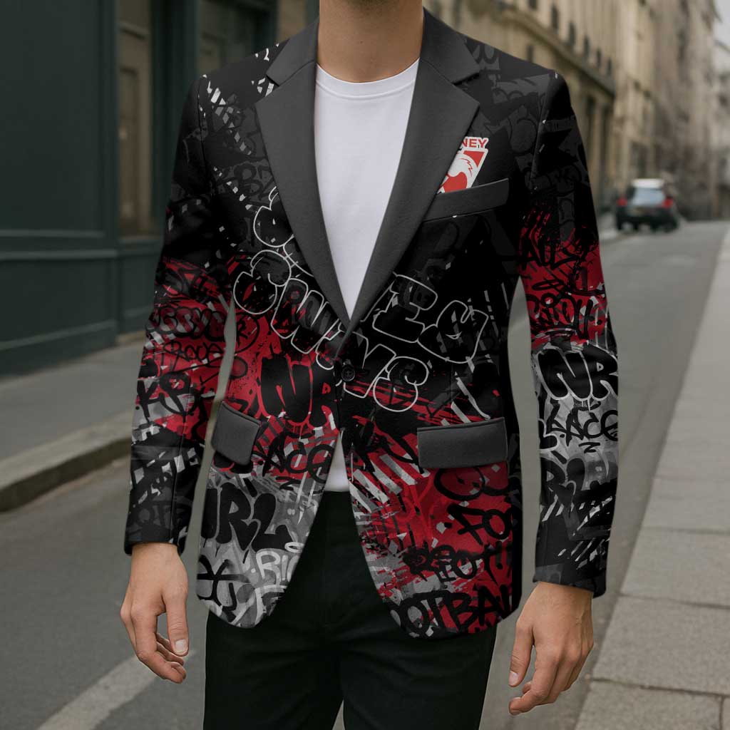 Sydney Swans Blazer Urban Graffiti Street Art - Bold Abstract Spray Paint