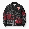 Sydney Swans Bomber Puffer Jacket Urban Graffiti Street Art - Bold Abstract Spray Paint