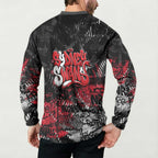 Sydney Swans Button Sweatshirt Urban Graffiti Street Art - Bold Abstract Spray Paint