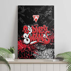 Sydney Swans Canvas Wall Art Urban Graffiti Street Art - Bold Abstract Spray Paint